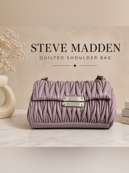 Steve Madden Handbags - Steve Madden Quilted Shoulder Crossbody Bag in Lavender - NWT